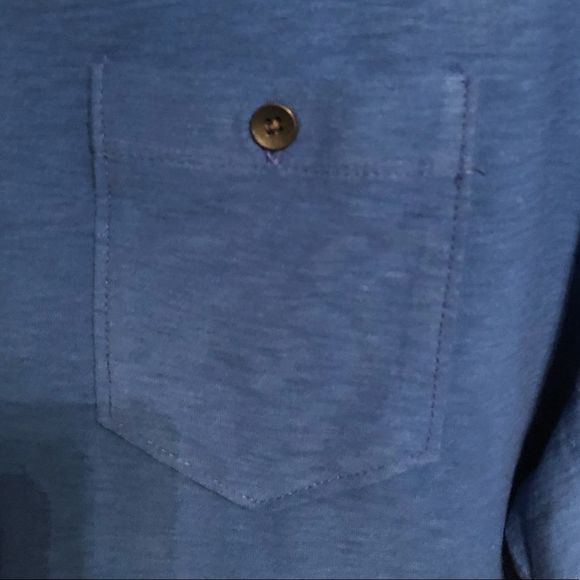 Kenneth Cole New York V Neck Pocket T-Shirt, 100% cotton in Caribbean Bl… - Picture 4 of 8